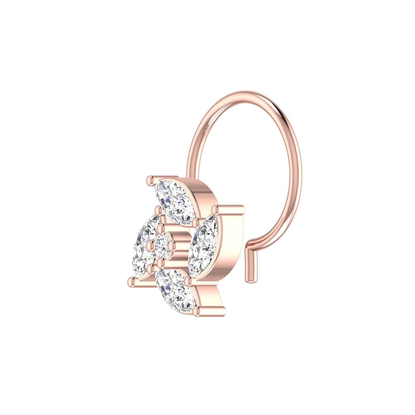 0.23 Carat Natural Diamond Nose Pin - HI Color, VS-SI Clarity.
